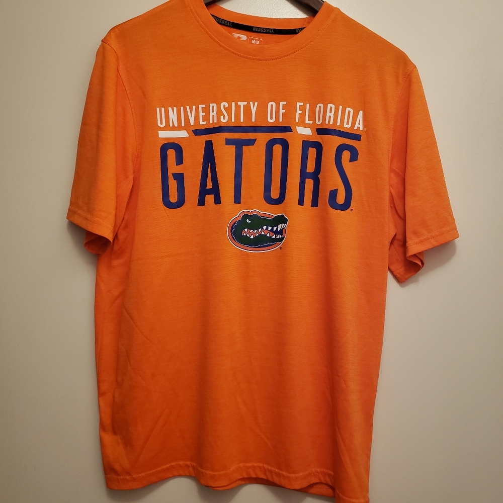 Russell Athletic Orange -FLORIDA GATORS- Short Sleeve Tee -Men's Size MEDIUM